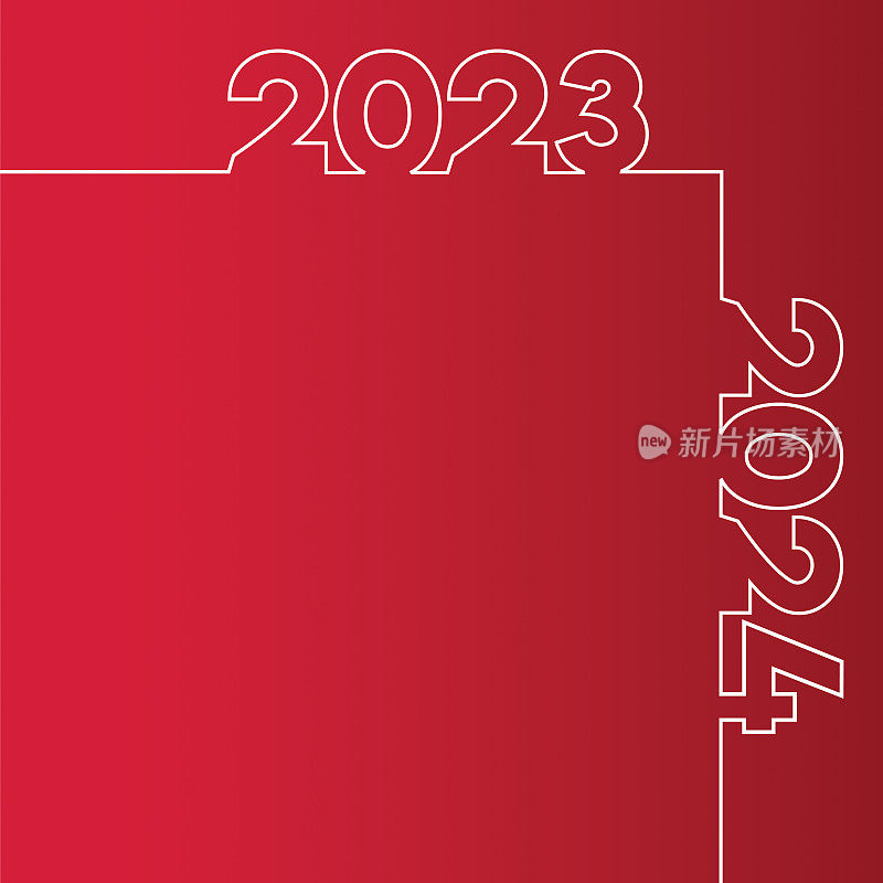 2024. 新年快乐。抽象数字上的背景矢量插图。节日设计贺卡，邀请，日历等矢量股票插图